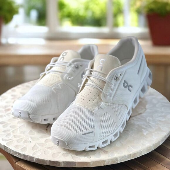 On Running Cloud 5 All White Men’s 9.5 EU 43 Supportive Running Walking Shoes - Picture 1 of 11